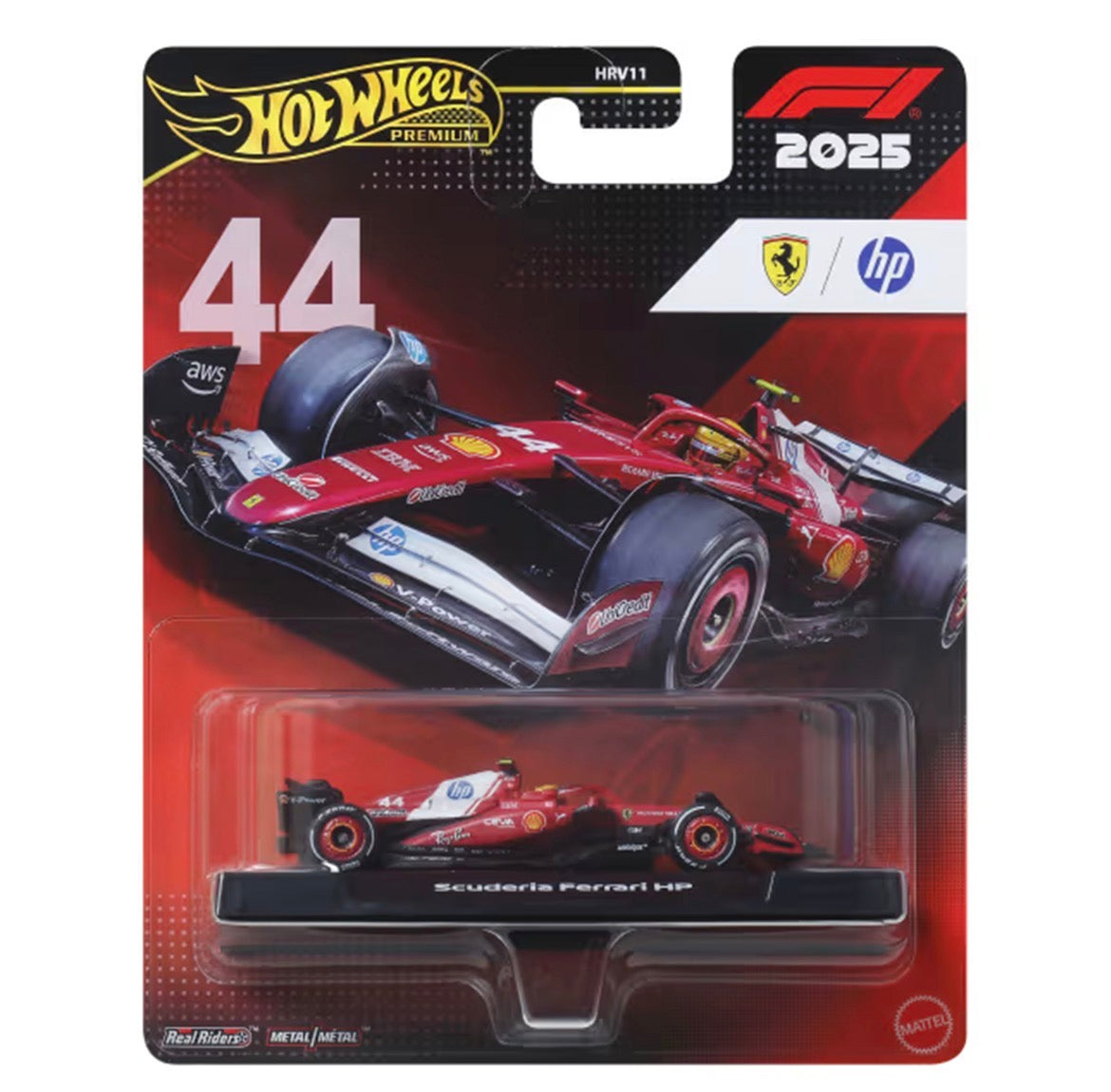 Hot Wheels Premium Formuła 1 2025 Ferrari F1 Team (#44) Lewis Hamilton JKD86