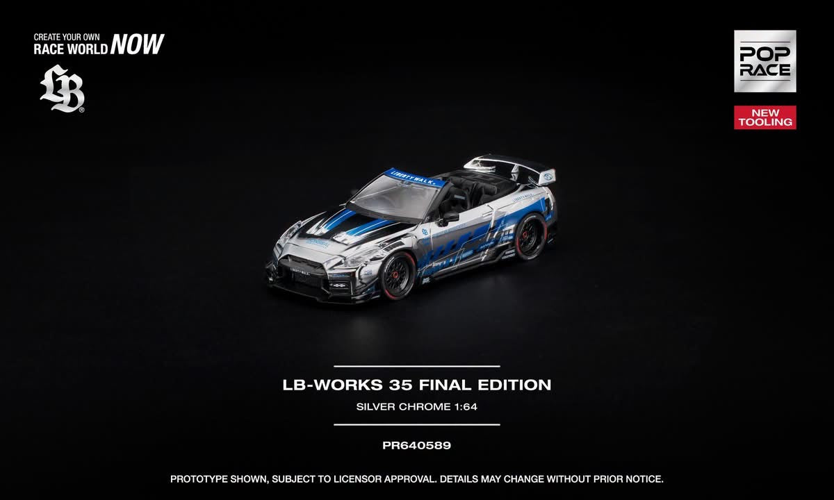 Pop Race Limited LB-Works 35 Final Edition, silver/blue chrome