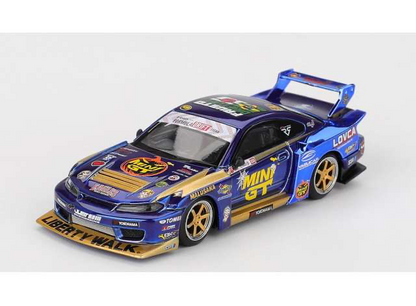 Mini GT #1185 Nissan Silvia S15 LB-Super Silhouette Formula Drift 2025 Team Mini GT Liberty Walk