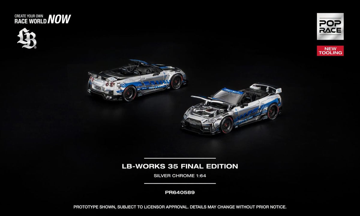 Pop Race Limited LB-Works 35 Final Edition, silver/blue chrome