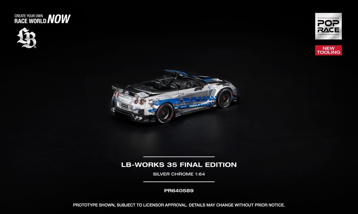 Pop Race Limited LB-Works 35 Final Edition, silver/blue chrome