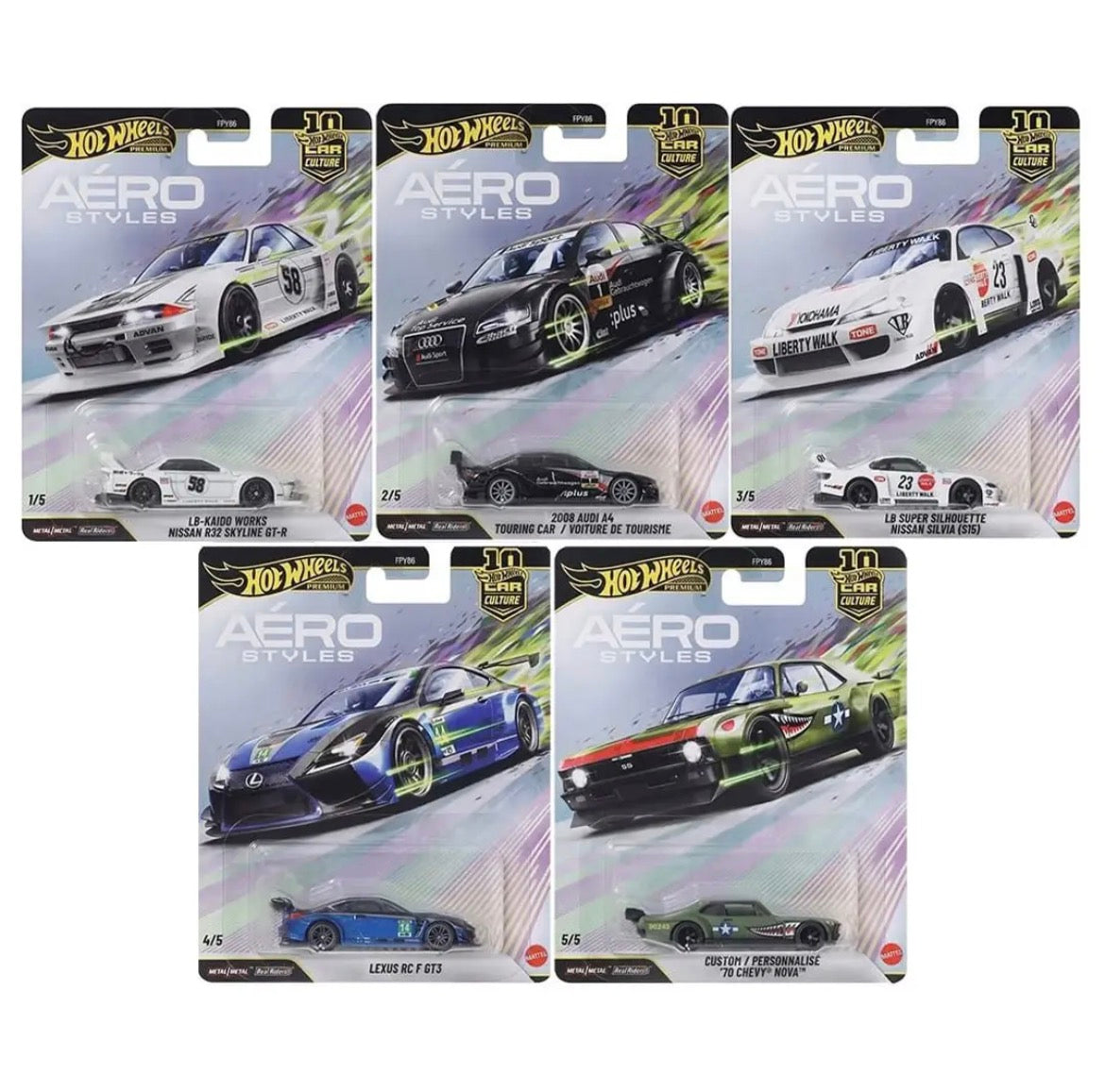 Hot Wheels Aero Styles Set