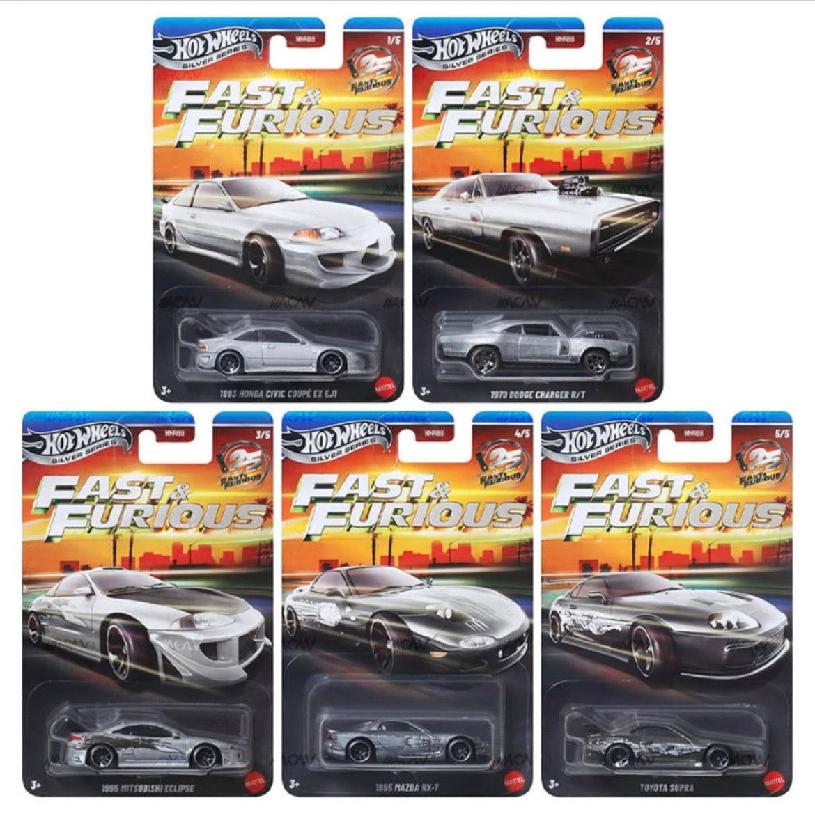 Hot Wheels Fast&Furious Silver Series Preorder (August)