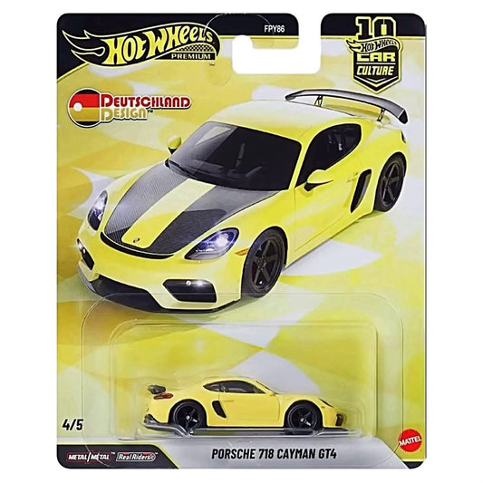 Hot Wheels Deutschland Design Porsche 718 Cayman GT4 (Preorder)