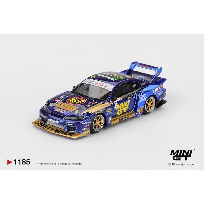Mini GT #1185 Nissan Silvia S15 LB-Super Silhouette Formula Drift 2025 Team Mini GT Liberty Walk