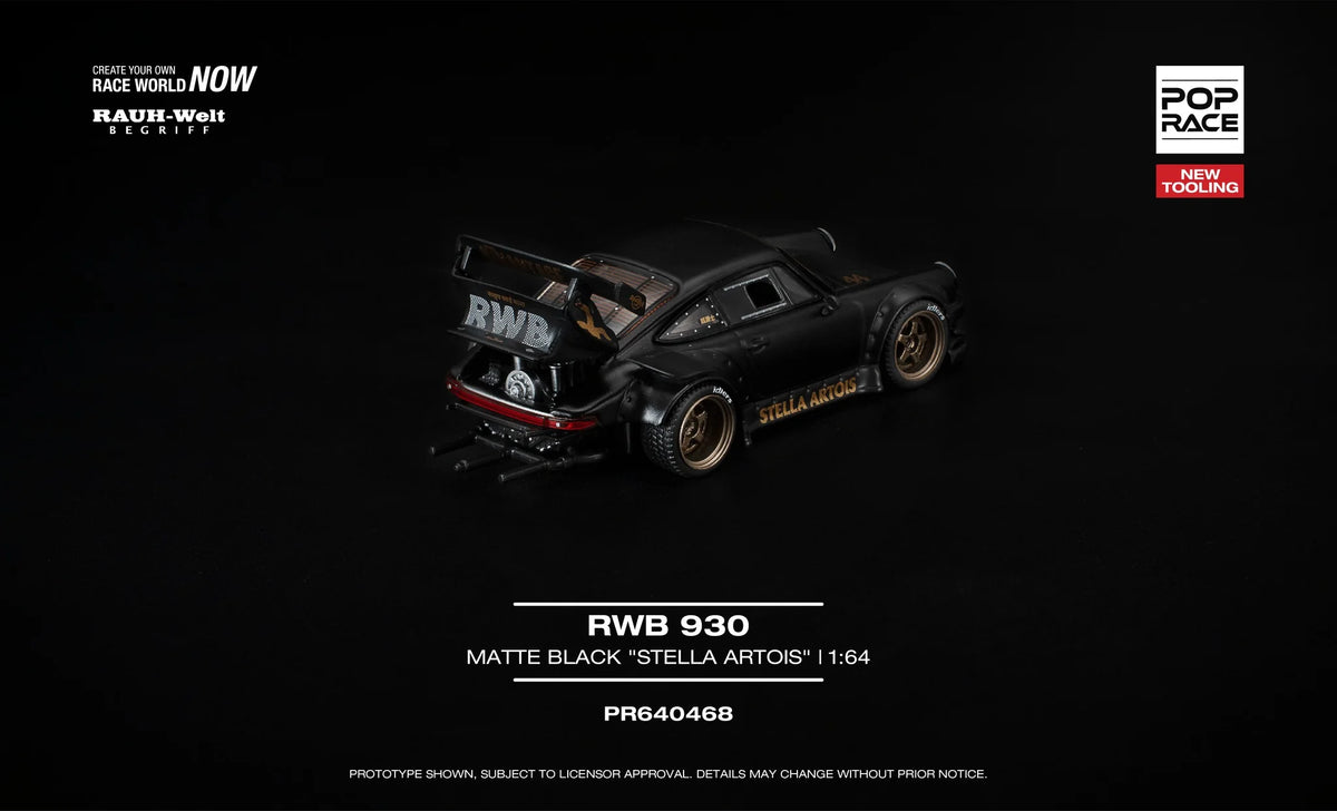 POP Race - RWB 930 Matte Black "Stella Artois" (Preorder)