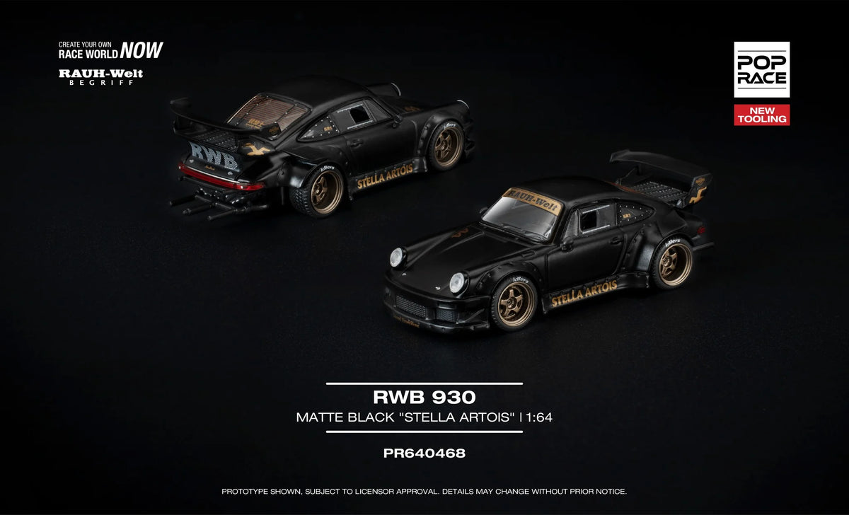POP Race - RWB 930 Matte Black "Stella Artois" (Preorder)