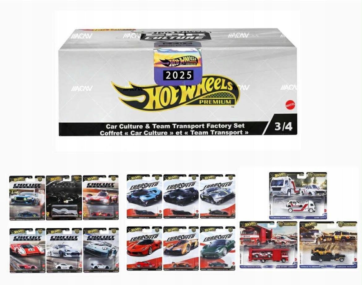 Hot Wheels Premium Car Culture & Team Transport Factory Set 3/4 – 2025 (HJV98-979Q)